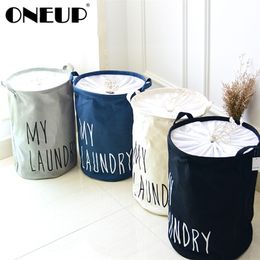 ONEUP Home Large Laundry Basket Collapsible Child Toy Storage Laundry Bag Dirty Clothes Hamper Organiser Bathroom Laundry Bucket LJ201209