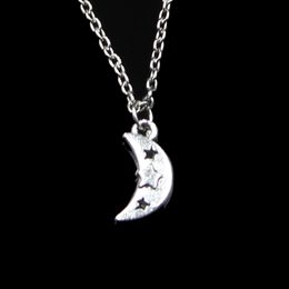 Fashion 19*9mm Moon Star Pendant Necklace Link Chain For Female Choker Necklace Creative Jewelry party Gift