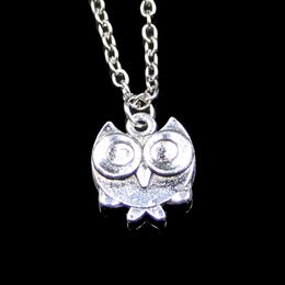 Fashion 17*14mm Double Sided Owl Pendant Necklace Link Chain For Female Choker Necklace Creative Jewelry party Gift