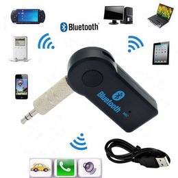 Handfree Car Bluetooth Music Receiver Universal 3.5mm Streaming A2DP Wireless Auto AUX Audio Adapter Connector Mic For Phone