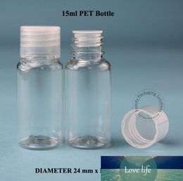 200pcs/lot Wholesale 15ml PET Cream Bottle Plastic Lotion Emulsion Container Screw Cap Small Essential Oil Cosmetic Pot