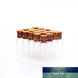 2.5ml Empty Clear Glass Drift Bottle with Wooden Stopper 10*28mm Small Sample Vials Storage Containers for Wedding Gift Shown