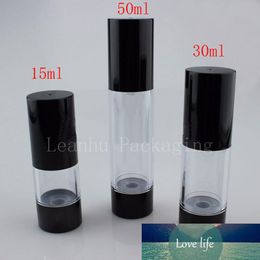 50ml Empty Black Cream Lotion Travel Bottles,30g Airless Pump Cosmetics Bottles ,15g Empty Lotion Container with Airless Pump