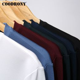 COODRONY Brand T Shirt Men Pure Colour Casual Long Sleeve T-Shirt Men Clothes Spring Autumn New Top Quality Tee Shirt Homme C5009 201203