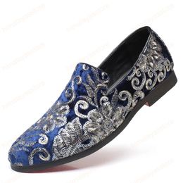 Loafers Men Business Shoes Fashion Italian Dress Glitter Elegant Shoes for Men Formal Dress Shoes for Men Slip Dress