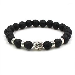 Charm Bracelets High Quality Natural Stone Beads Buddha Men Silvery Bracelet For Women Yoga Meditation Hand Jewelry1