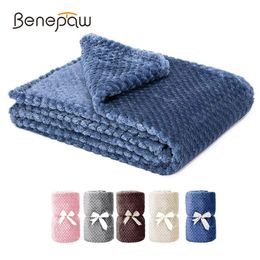 Benepaw All-season Fluffy Dog Blanket Comfortable Puppy Throw Pet Blanket For Small Medium Large Dogs Cats Mat Machine Washable 201123