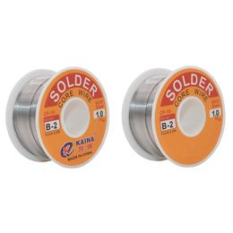 Brand New B2 100g 0.5 / 0.6 / 0.8 / 1/63/37 Flux 2.0% 45FT Tin Lead Tin Wire Melted Rosin Core Solder Wire, No Need To Clean Wholesale