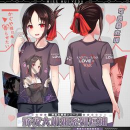 Anime Kaguya-sama: Love Is War Cosplay Casual Student Cartoon Round Neck Short sleeve T-shirt Tee Tops Men Women Fashion Summer1