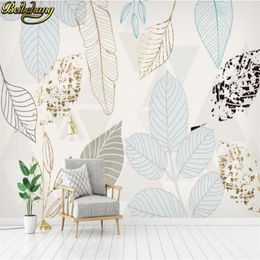 beibehang custom abstract Leaves Modern wallpapers Living Room Sofa Background 3D mural Wallpaper for Wall Covering Home Decor