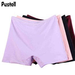 3 Pieces/Pack 6XL Big Size Boyshorts Women Underwear Boxer Female Safety Short Pants Large Size Ladies Cotton Panties 211222