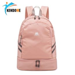 Women Pink Sport Gym Bag Waterproof Fitness Swimming Backpack Yoga Training Bag Shoe Compartment Travel Luggage Bag Sac De Sport Q0113