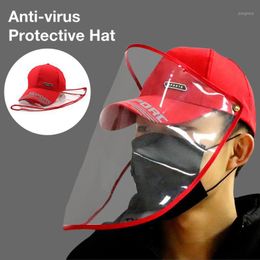 Cycling Caps & Masks Removable Protective Cap Anti-fog Anti-spitting Hat Baseball Sun With Large Brim For Outdoor Sports