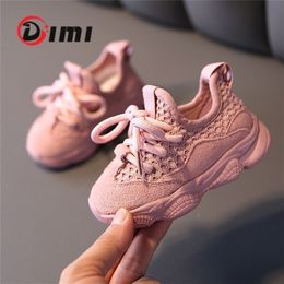 DIMI Autumn Baby Girl Boy First Walkers Toddler Shoe Infant Casual Running Shoes Soft Bottom Comfortable Breathable Children Sneaker 201222