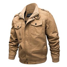 Giacche da uomo Bomber Jacket Uomo Autunno Inverno Giacca a vento Cappotto in cotone di alta qualità Abbigliamento casual da uomo Army Force