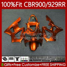 OEM Bodywork For HONDA CBR900 CBR929 RR 900CC 929CC 2000 2001 68No.141 CBR 900 929 RR CC CBR929RR 00-01 CBR900RR CBR Gloss orange 929RR 900RR 00 01 Injection Fairing Kit