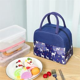 2020 New Cute Bird Portable Zipper Waterproof Lunch Bag Women Student Lunch Box Thermo Bag Office School Picnic Cooler Bag Bolso C0125