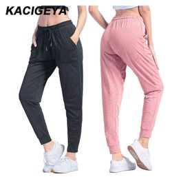 Female Running Sport Pant Casual Harem Pants Loose Trousers Mesh Female Plus Size S-XL High Waist Female Runing Sport Pants H1221