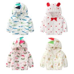 Sommer Outdoor Sonnenschutz Haut Jacken für Mädchen Jungen Nette Kleidung Kinder Mäntel Baby Anti-UV Windjacke Kinder Oberbekleidung LJ201007