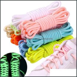 Shoe Parts & Accessories Shoes Fluorescent 8 Colors Lace Sport Shoelaces Fashion Sneaker Strings Reflective Round Rope Polyester Shoelace Dr