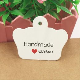 brown kraft paper hang tags Australia - Bookmark 400Pcs Lot Brown White Kraft Paper Handmade Hang Tags For Book Mark Note Birthday Cake Gifts Box Cute Price 5x4cm