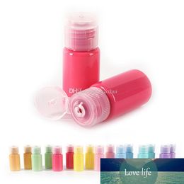 New 50Pcs/lot 10ml Macaroon Colour Plastic Empty Bottle with Flip Cap Essential Oil Cream Sample Packaging Container Bottles