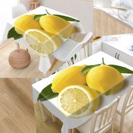 lemon Table Cover Printing Waterproof Tablecloth More Size Tablecloths Kitchen Wedding Hotel Decoration T200707