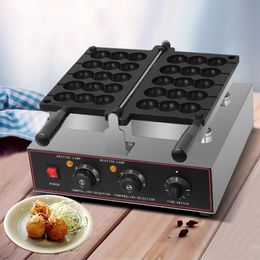 Electric/Gas Type Skewer Pastry Machine Quail Egg Skewer Waffle Maker Stainless steel Takoyaki Machine Balls Baking Pan