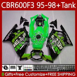 Body For HONDA CBR-600 CBR 600 CBR600 F3 FS CC 600F3 97 98 95 96 64No.249 600FS CBR600F3 600CC 1995-1998 Bodywork CBR600FS 1997 1998 1995 1996 OEM Fairings Green black