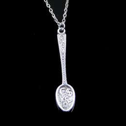 Fashion 57*12mm Monetary symbol Spoon Pendant Necklace Link Chain For Female Choker Necklace Creative Jewelry party Gift