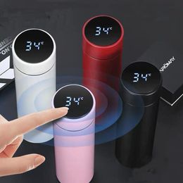 Fashion Smart Mug Temperature Display Vacuum Stainless Steel Water Bottle Kettle Thermo Cup With LCD Touch Screen Gift Cup custom logo