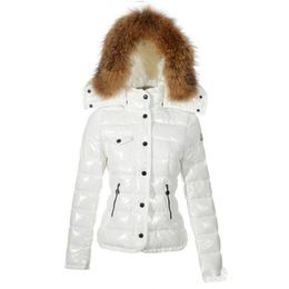 France Luxury down jacket Winter Coat Women Outerwear Down Coats Slim Parkas Jacket Raccoon Fur Collar Down Jacket Warm Winter Coats