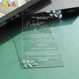 10pcs per lot custom white printing Transparent acrylic card High-quality uv printing, environmentally friendly ink H1231