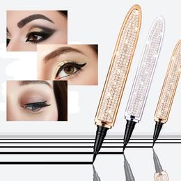 Quick drying Black Eyeliner Pen Diamond Magic Eyelash Self Adhesive Eye Liner Pencil No Glue Waterproof