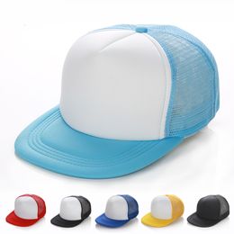 Plian Trucker Baeball Caps Women Men Ball Caps Blank Mesh Hats Adjustable Sun Hats Snapbacks 11 Colors