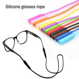 1 Pc Adjustable Color Elastic Sile Eyeglasses Straps Sunglasses Chain Sports Anti-slip String Glasses Ropes Band Cor jllIfd