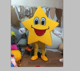 2019 Professional made Yellow five-pointed Star Mascot Costume Cartoon Real Photo