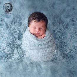 Don&Judy 100x75cm Newborn Faux Fur Blanket Photography Props for Photo Shooting Background Backdrops Photo Stand Basket Filler LJ201127