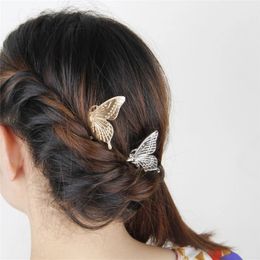 New Arrival Elegant Butterfly Wedding Hair Comb Alloy Hair Clips Women Gold Sliver Hairgrips Hairpins Headwear