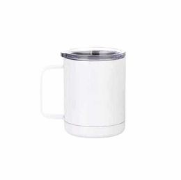 Heat sublimation cups Customised blank double vacuum insulation coffee cup camping outdoor travel cup with cover 9100