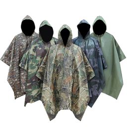 Man Military Impermeable Camo Raincoat Waterproof Rain Coat Men Raincoat Women Awning From The Rain Motorcycle Rain Poncho 201110