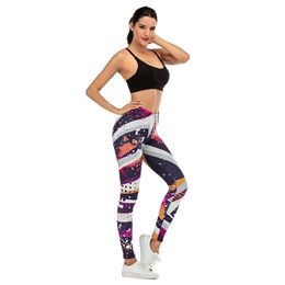 Sexy Women Legging Paint graffiti Printing Fitness leggins Fashion Slim legins High Waist Leggings Woman Pants 201203