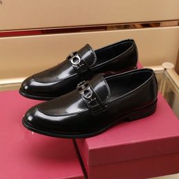 Top quality Dress Shoes fashion Men Black Genuine Leather Pointed Toe Mens Business Oxfords gentlemen travel walk casual comfort mkj1658