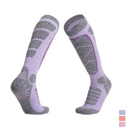 Outdoor Sports Thickened Mountaineering Socks Towel Bottom Sweat-Absorbent Warm And Comfortable Ladies Long-Tube Ski Socks Y1222