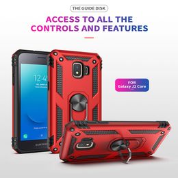 Hybrid Rugged Armour Magnetic Ring Phone Cases For Samsung Galaxy J2 Core J5 J7 2017 J3 J4 J6 2018 J2 Pro 2018 J4 J6 Plus