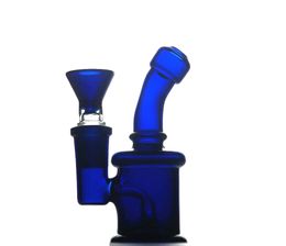 Bongs 14mm Female Joint 3.3 inch Glass Oil Rigs Thick Pyrex Glass Water Dab Rig Water Pipes Cyclone Glass Bongs Assorted Color Upon Request