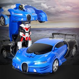 Transformador lutando esporte robôs transformação rc controle remoto carro transformar brinquedo de deriva para menino presente 201201