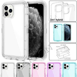 Transparent Heavy Duty Defender Cases Shock Absorption Crystal Clear Case For IPhone 15 Pro Max 14 13 12 11 XS XR 8 Plus Samsung S23 Ultra S22 S21 Note 20 S20