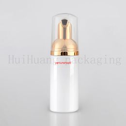 30pc 50ml Empty White Liquid Soap Foam Dispenser gold Pump Container Foaming Makeup Plastic Travel Bottle, DIY Bottlesgood package