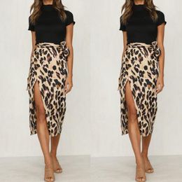 2021 New Fashionable Women Summer Leopard Print Skirt Ladies Sexy And Charming High Waist Polyester Skirt